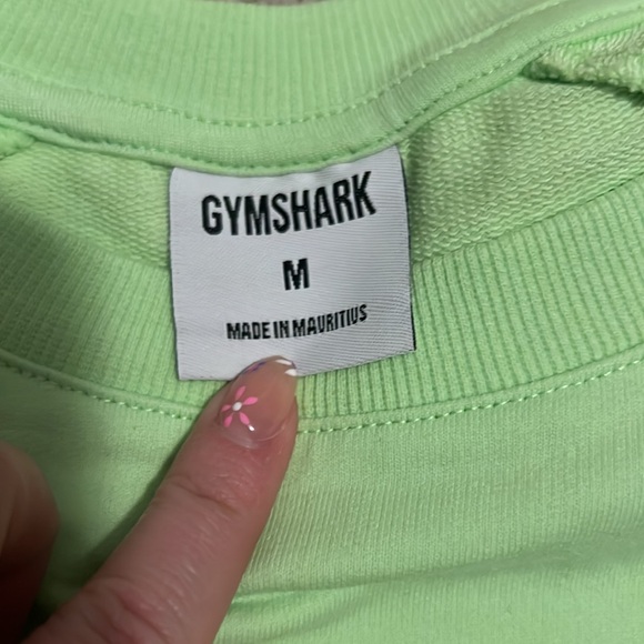 Gym Shark Green Athletic Long Sleeve Crop - Picture 3 of 4